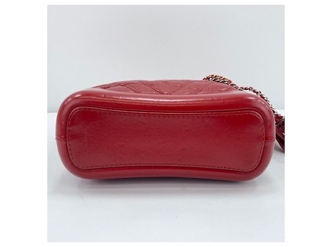 Borsa a tracolla Chanel Gabrielle de in trasparente e rosso - vista 5