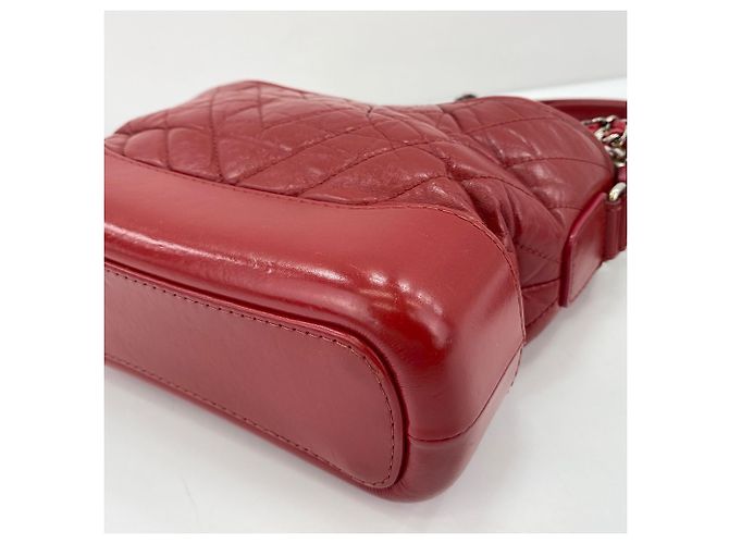 Borsa a tracolla Chanel Gabrielle de in trasparente e rosso - vista 6