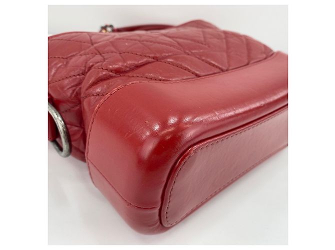 Borsa a tracolla Chanel Gabrielle de in trasparente e rosso - vista 7