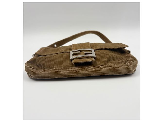 Borsa bucket Fendi Man in kaki Cachi - vista 7