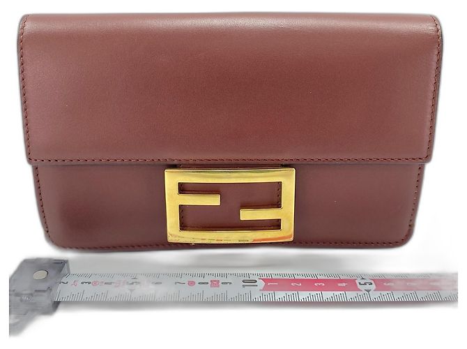 Borsa bucket piatta Fendi in marrone - vista 3
