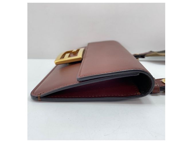 Borsa bucket piatta Fendi in marrone - vista 4