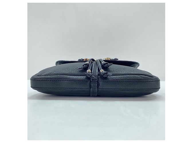 Borsa a tracolla Gucci Bamboo in nero - vista 10