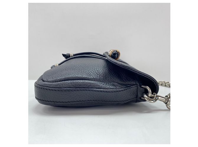 Borsa a tracolla Gucci Bamboo in nero - vista 8