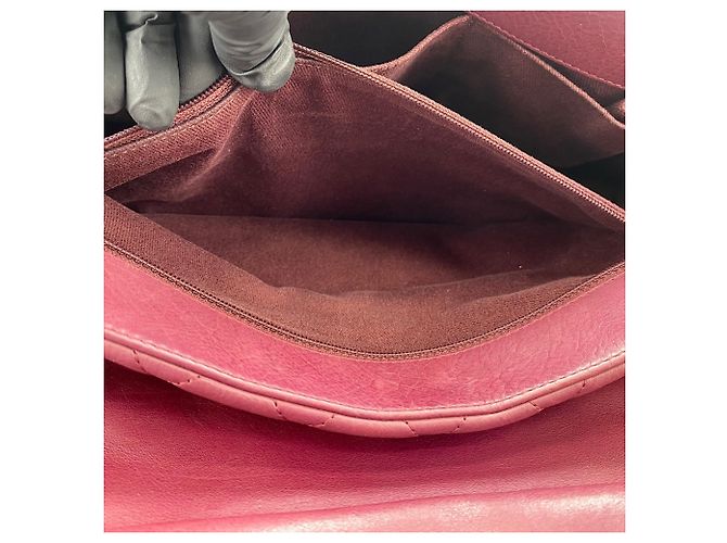 Borsa Chanel Matelassé in rosso vino Bordò - vista 12