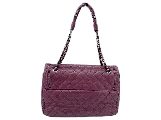 Borsa Chanel Matelassé in rosso vino Bordò - vista 2