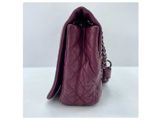 Borsa Chanel Matelassé in rosso vino Bordò - vista 3