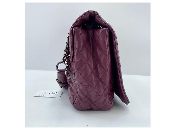 Borsa Chanel Matelassé in rosso vino Bordò - vista 4