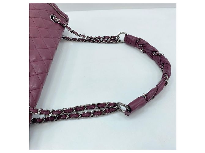 Borsa Chanel Matelassé in rosso vino Bordò - vista 8