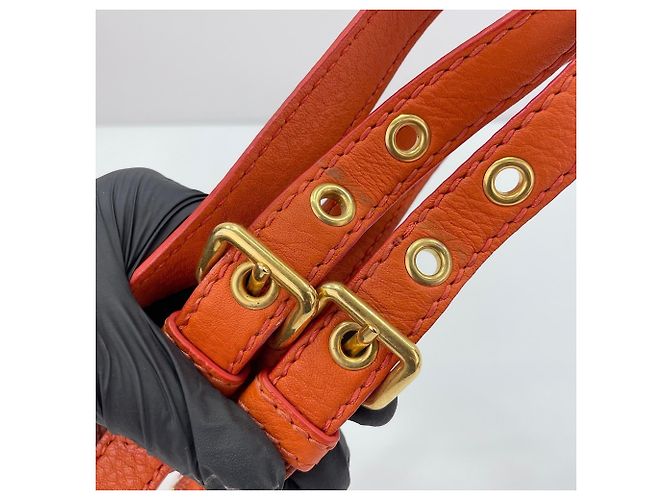 Borsa Miu Miu Vitello Caribe Arancione - vista 14
