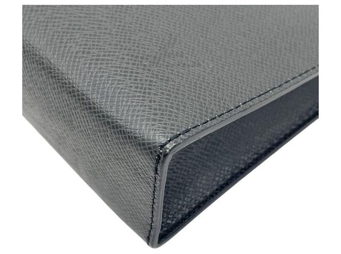 Pochette Louis Vuitton en cuir Taiga Ardoise Gris - vue 5