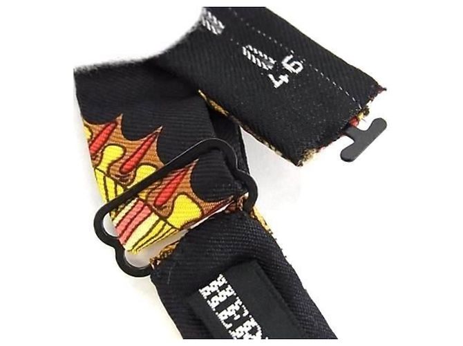 Hermès HERMES LE ROY SOLEIL (Sun King) Set Fascia Cummerbund e Papillon Nero Multicolore Giallo - vista 4
