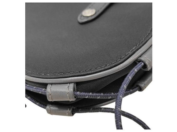Borsa a tracolla Christian Dior in nylon nero e pelle - vista 4