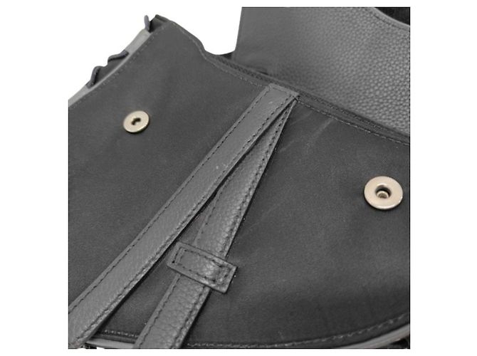Borsa a tracolla Christian Dior in nylon nero e pelle - vista 8