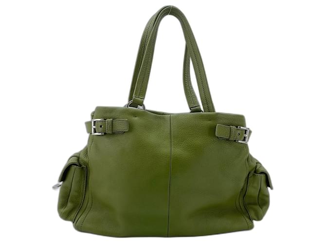 Borsa Prada Vitello Daino in Green Verde - vista 2