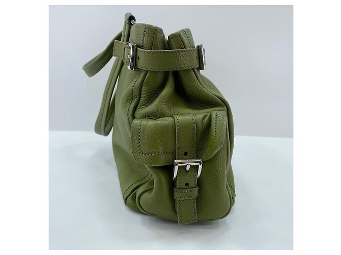 Borsa Prada Vitello Daino in Green Verde - vista 5