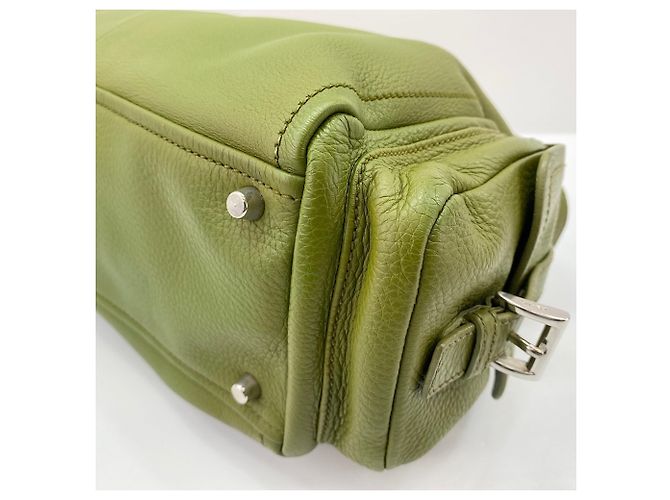 Borsa Prada Vitello Daino in Green Verde - vista 8
