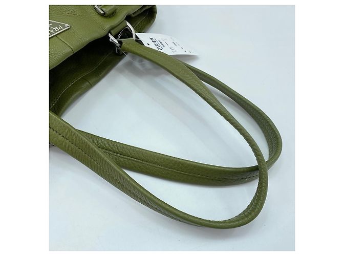 Borsa Prada Vitello Daino in Green Verde - vista 9