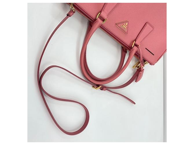 Borsa a mano e a tracolla Prada Galleria Rosa - vista 9
