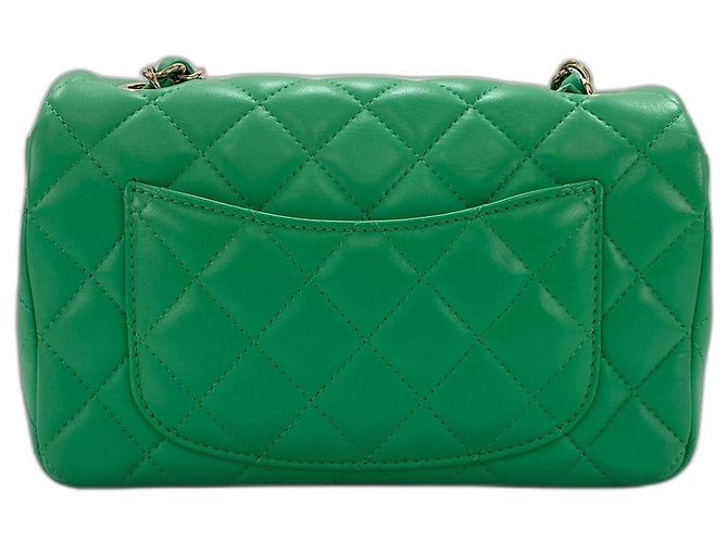 Borsa a tracolla CHANEL Mini Matelassé Verde - vista 3
