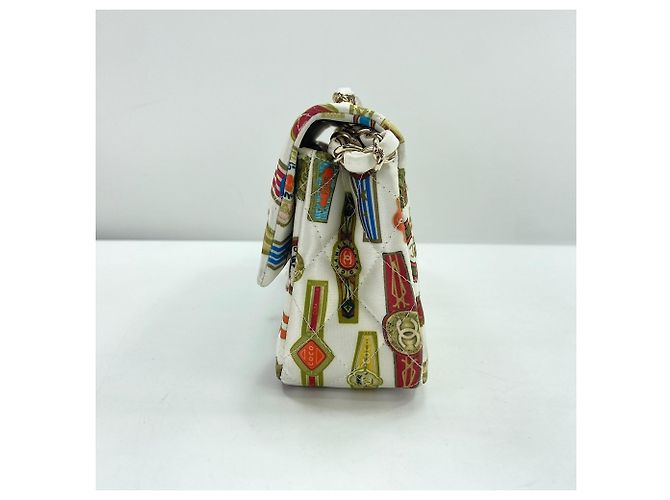 Borsa a tracolla Chanel Mini Matelassé Bianco - vista 4