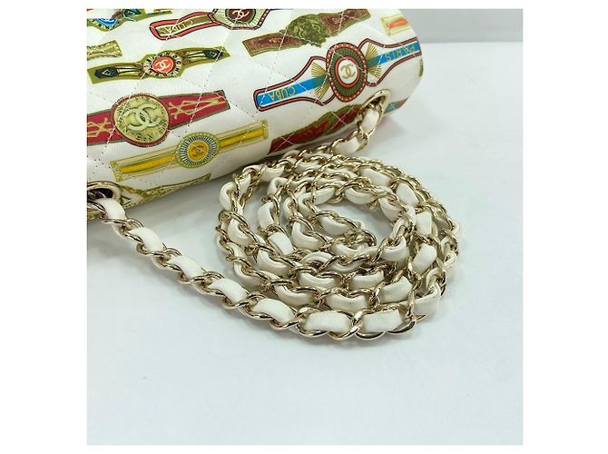 Borsa a tracolla Chanel Mini Matelassé Bianco - vista 9