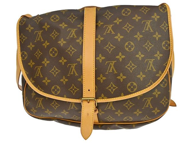 Louis Vuitton Saumur Monogram 35 Marrone - vista 2