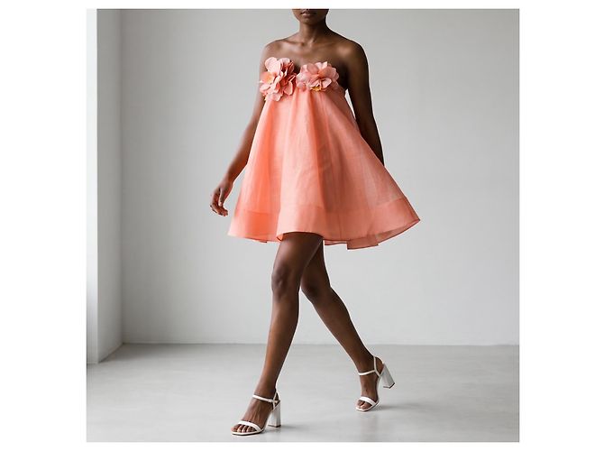 Zimmermann Kleid mit Blumenapplikationen Pink - Ansicht 3