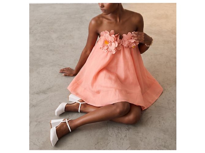 Zimmermann Kleid mit Blumenapplikationen Pink - Ansicht 4