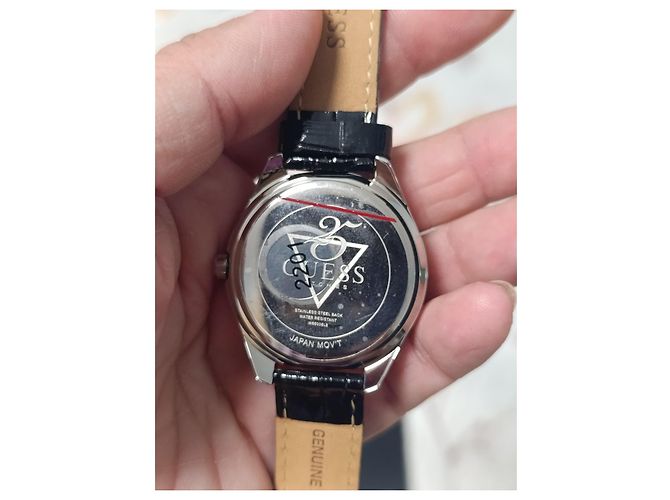 Guess Damenuhr Schwarz Leder Strass - Ansicht 13