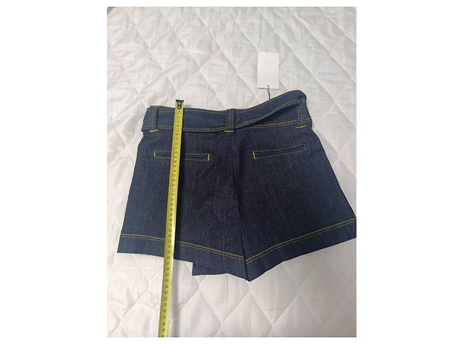 Zara Denim-Rockhose in Dunkelblau mit Gürtel - Ansicht 11