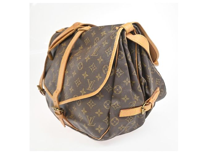 Louis Vuitton Saumur Monogram 35 Marrone - vista 3