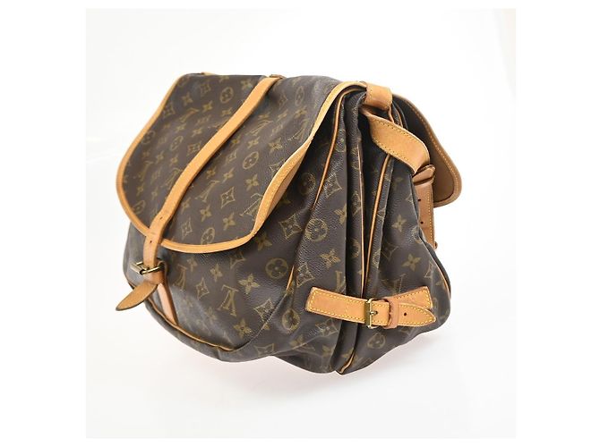 Louis Vuitton Saumur Monogram 35 Marrone - vista 4