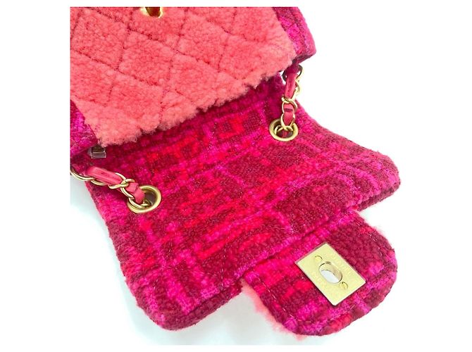 Bolsa de Ombro Chanel Mini Matelassé Rosa - vista 10