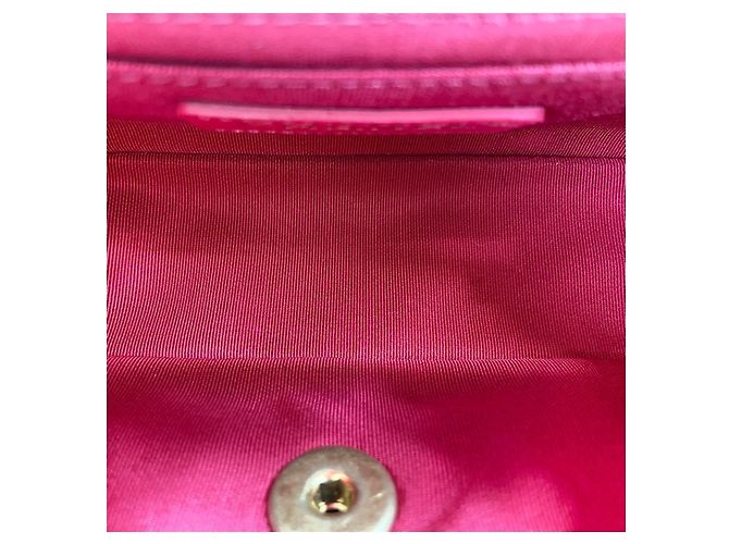 Bolsa de Ombro Chanel Mini Matelassé Rosa - vista 11
