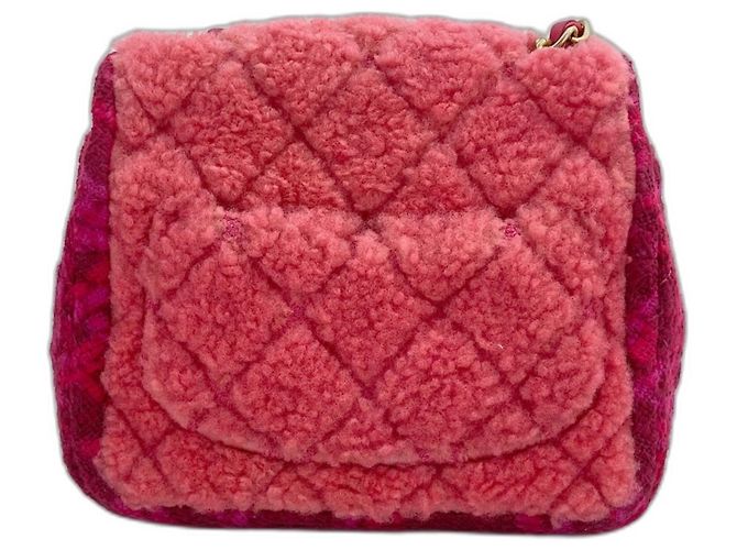 Bolsa de Ombro Chanel Mini Matelassé Rosa - vista 2