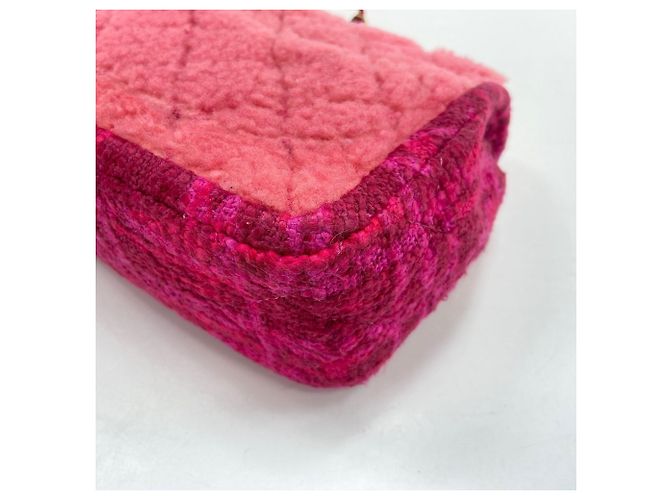 Bolsa de Ombro Chanel Mini Matelassé Rosa - vista 8