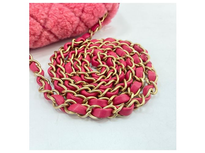 Bolsa de Ombro Chanel Mini Matelassé Rosa - vista 9