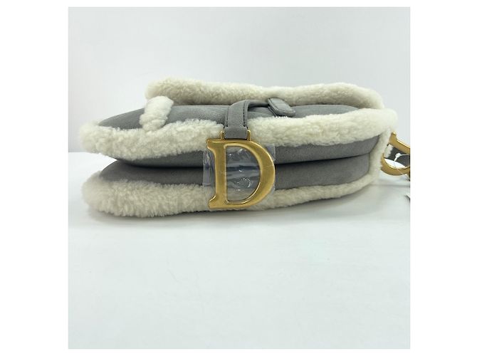 Borsa Saddle Christian Dior in Gray Marrone - vista 5