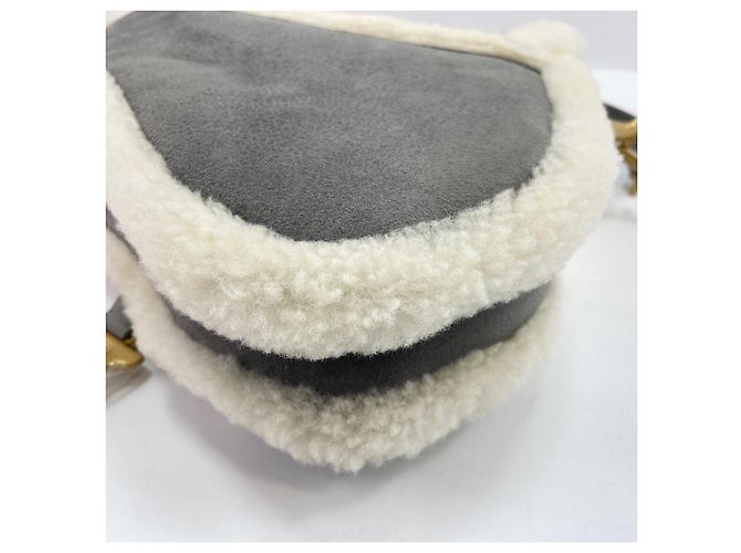Borsa Saddle Christian Dior in Gray Marrone - vista 7