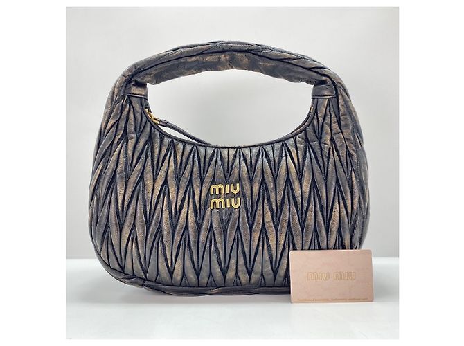 Borsa Miu Miu Miu Wonder Marrone - vista 12