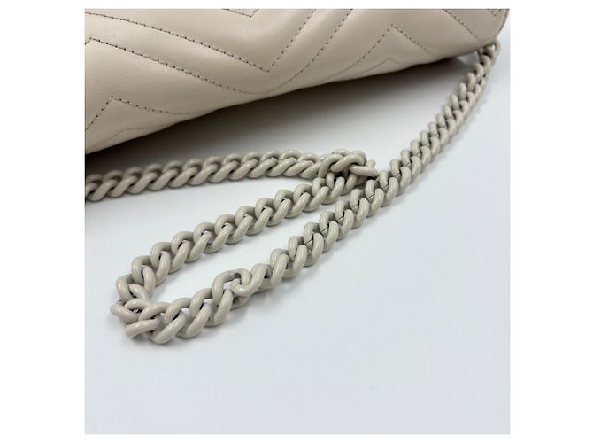 Borsa a tracolla Gucci GG Marmont Beige - vista 10