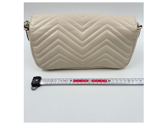 Borsa a tracolla Gucci GG Marmont Beige - vista 4