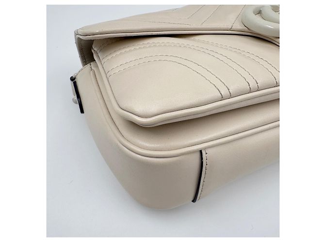 Borsa a tracolla Gucci GG Marmont Beige - vista 8