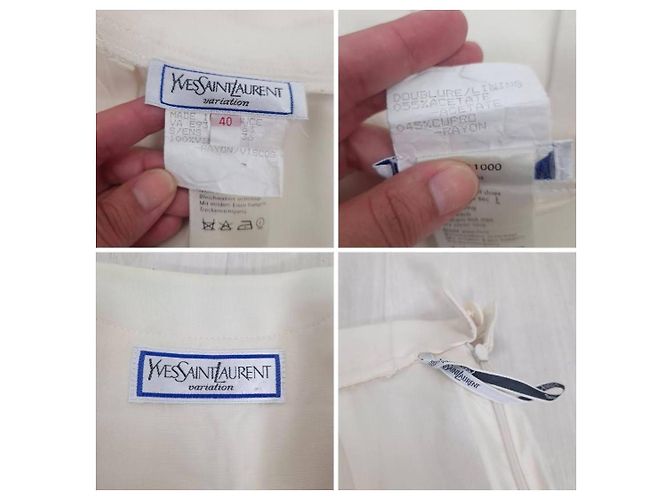 Conjunto de saia branco Yves Saint Laurent Variation em viscose - vista 13