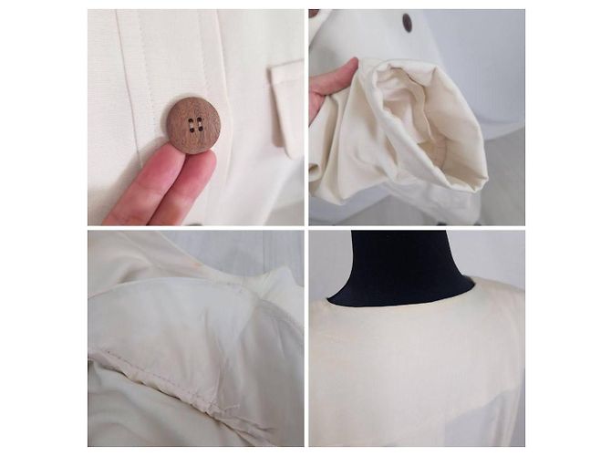 Conjunto de saia branco Yves Saint Laurent Variation em viscose - vista 14