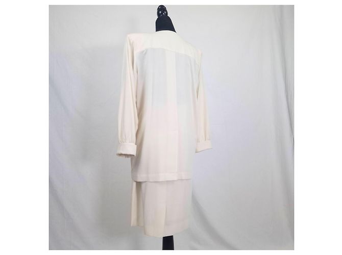 Conjunto de saia branco Yves Saint Laurent Variation em viscose - vista 2