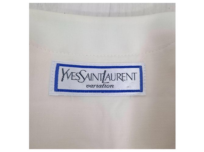 Conjunto de saia branco Yves Saint Laurent Variation em viscose - vista 3