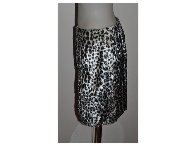 Autre Marque Versus Gianni Versace Minirock aus Kunstpelz in Leopardenprint Schwarz Weiß - Ansicht 3
