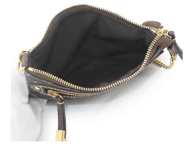 Louis Vuitton Monogram Mini Lin Pochette Handtasche Damier ebene - Ansicht 6